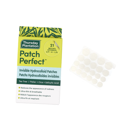 Thursday Plantation Patch Perfect packaging with patches on a white background