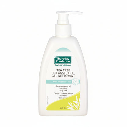 Thursday Plantation Tea Tree Cleanser Gel bottle on a white background