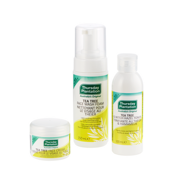 skincare set collection on white background